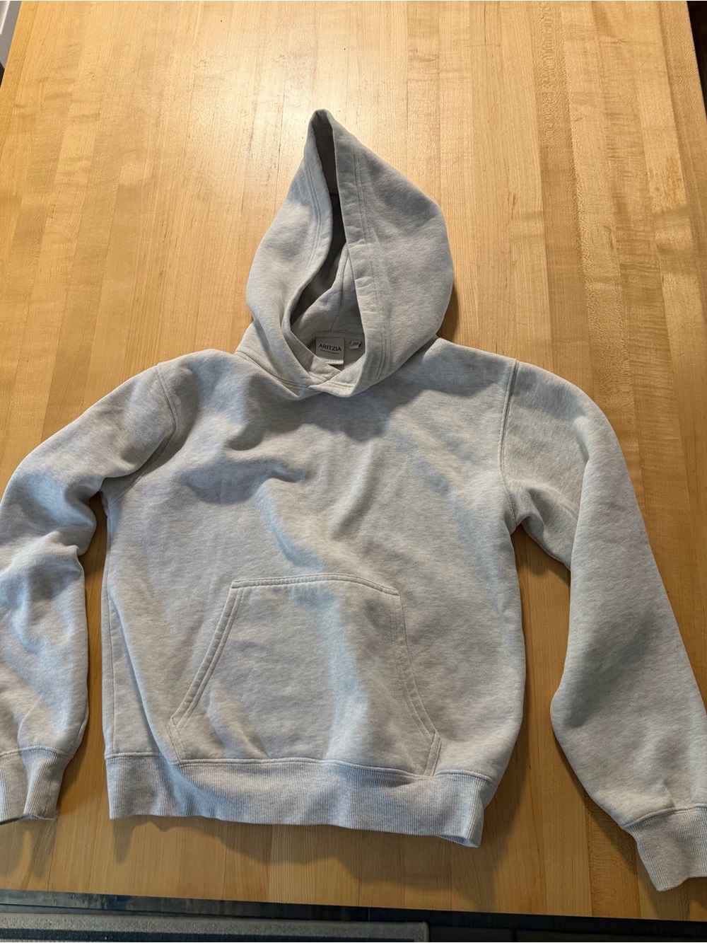 Aritzia Men's Light Heather Gray Hooded Sweatshirt
